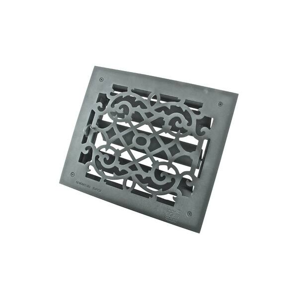 Black Floor Air Vent Heat Register with Louver Heavy Cast Aluminium